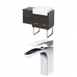 American Imaginations AI-10433 Plywood-Melamine Vanity Set In Dawn Grey With Single Hole CUPC Faucet