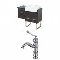 American Imaginations AI-10435 Plywood-Melamine Vanity Set In Dawn Grey With Single Hole CUPC Faucet
