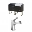 American Imaginations AI-10443 Plywood-Melamine Vanity Set In Dawn Grey With Single Hole CUPC Faucet
