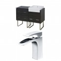 American Imaginations AI-10447 Plywood-Melamine Vanity Set In Dawn Grey With Single Hole CUPC Faucet