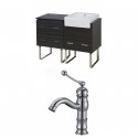 American Imaginations AI-10449 Plywood-Melamine Vanity Set In Dawn Grey With Single Hole CUPC Faucet