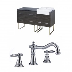 American Imaginations AI-10469 Plywood-Melamine Vanity Set In Dawn Grey With 8-in. o.c. CUPC Faucet