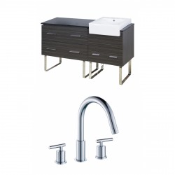 American Imaginations AI-10470 Plywood-Melamine Vanity Set In Dawn Grey With 8-in. o.c. CUPC Faucet