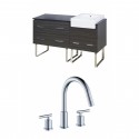 American Imaginations AI-10470 Plywood-Melamine Vanity Set In Dawn Grey With 8-in. o.c. CUPC Faucet