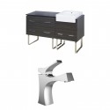 American Imaginations AI-10471 Plywood-Melamine Vanity Set In Dawn Grey With Single Hole CUPC Faucet