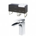 American Imaginations AI-10475 Plywood-Melamine Vanity Set In Dawn Grey With Single Hole CUPC Faucet