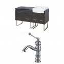 American Imaginations AI-10477 Plywood-Melamine Vanity Set In Dawn Grey With Single Hole CUPC Faucet