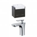 American Imaginations AI-10488 Plywood-Melamine Vanity Set In Dawn Grey With Single Hole CUPC Faucet