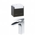 American Imaginations AI-10489 Plywood-Melamine Vanity Set In Dawn Grey With Single Hole CUPC Faucet