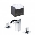 American Imaginations AI-10496 Plywood-Melamine Vanity Set In Dawn Grey With 8-in. o.c. CUPC Faucet