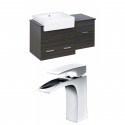 American Imaginations AI-10517 Plywood-Melamine Vanity Set In Dawn Grey With Single Hole CUPC Faucet