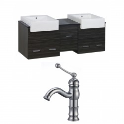American Imaginations AI-10533 Plywood-Melamine Vanity Set In Dawn Grey With Single Hole CUPC Faucet