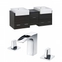 American Imaginations AI-10538 Plywood-Melamine Vanity Set In Dawn Grey With 8-in. o.c. CUPC Faucet