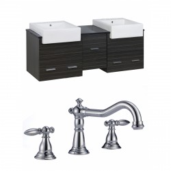 American Imaginations AI-10539 Plywood-Melamine Vanity Set In Dawn Grey With 8-in. o.c. CUPC Faucet