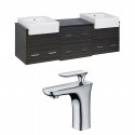 American Imaginations AI-10551 Plywood-Melamine Vanity Set In Dawn Grey With Single Hole CUPC Faucet