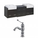 American Imaginations AI-10554 Plywood-Melamine Vanity Set In Dawn Grey With Single Hole CUPC Faucet