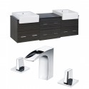 American Imaginations AI-10559 Plywood-Melamine Vanity Set In Dawn Grey With 8-in. o.c. CUPC Faucet