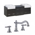 American Imaginations AI-10560 Plywood-Melamine Vanity Set In Dawn Grey With 8-in. o.c. CUPC Faucet