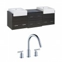American Imaginations AI-10561 Plywood-Melamine Vanity Set In Dawn Grey With 8-in. o.c. CUPC Faucet