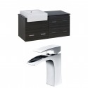American Imaginations AI-10573 Plywood-Melamine Vanity Set In Dawn Grey With Single Hole CUPC Faucet