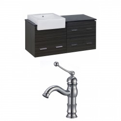 American Imaginations AI-10575 Plywood-Melamine Vanity Set In Dawn Grey With Single Hole CUPC Faucet