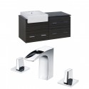 American Imaginations AI-10580 Plywood-Melamine Vanity Set In Dawn Grey With 8-in. o.c. CUPC Faucet