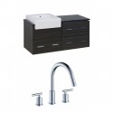 American Imaginations AI-10582 Plywood-Melamine Vanity Set In Dawn Grey With 8-in. o.c. CUPC Faucet