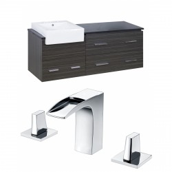 American Imaginations AI-10594 Plywood-Melamine Vanity Set In Dawn Grey With 8-in. o.c. CUPC Faucet
