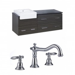 American Imaginations AI-10595 Plywood-Melamine Vanity Set In Dawn Grey With 8-in. o.c. CUPC Faucet