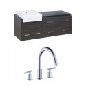 American Imaginations AI-10596 Plywood-Melamine Vanity Set In Dawn Grey With 8-in. o.c. CUPC Faucet
