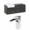 American Imaginations AI-10601 Plywood-Melamine Vanity Set In Dawn Grey With Single Hole CUPC Faucet