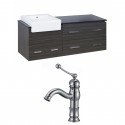 American Imaginations AI-10603 Plywood-Melamine Vanity Set In Dawn Grey With Single Hole CUPC Faucet