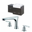 American Imaginations AI-10613 Plywood-Melamine Vanity Set In Dawn Grey With 8-in. o.c. CUPC Faucet