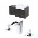 American Imaginations AI-10615 Plywood-Melamine Vanity Set In Dawn Grey With 8-in. o.c. CUPC Faucet