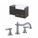American Imaginations AI-10616 Plywood-Melamine Vanity Set In Dawn Grey With 8-in. o.c. CUPC Faucet
