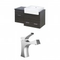 American Imaginations AI-10618 Plywood-Melamine Vanity Set In Dawn Grey With Single Hole CUPC Faucet