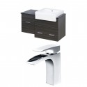 American Imaginations AI-10622 Plywood-Melamine Vanity Set In Dawn Grey With Single Hole CUPC Faucet
