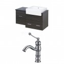American Imaginations AI-10624 Plywood-Melamine Vanity Set In Dawn Grey With Single Hole CUPC Faucet