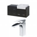 American Imaginations AI-10636 Plywood-Melamine Vanity Set In Dawn Grey With Single Hole CUPC Faucet