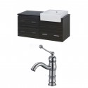 American Imaginations AI-10638 Plywood-Melamine Vanity Set In Dawn Grey With Single Hole CUPC Faucet