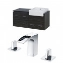 American Imaginations AI-10643 Plywood-Melamine Vanity Set In Dawn Grey With 8-in. o.c. CUPC Faucet