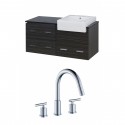 American Imaginations AI-10645 Plywood-Melamine Vanity Set In Dawn Grey With 8-in. o.c. CUPC Faucet