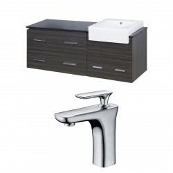 American Imaginations AI-10649 Plywood-Melamine Vanity Set In Dawn Grey With Single Hole CUPC Faucet