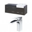 American Imaginations AI-10650 Plywood-Melamine Vanity Set In Dawn Grey With Single Hole CUPC Faucet