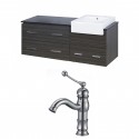 American Imaginations AI-10652 Plywood-Melamine Vanity Set In Dawn Grey With Single Hole CUPC Faucet