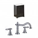 American Imaginations AI-10693 Birch Wood-Veneer Vanity Set In Distressed Antique Walnut With 8-in. o.c. CUPC Faucet