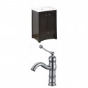 American Imaginations AI-10743 Birch Wood-Veneer Vanity Set In Distressed Antique Walnut With Single Hole CUPC Faucet