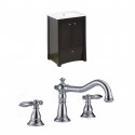 American Imaginations AI-10749 Birch Wood-Veneer Vanity Set In Distressed Antique Walnut With 8-in. o.c. CUPC Faucet