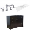 American Imaginations AI-10784 Birch Wood-Veneer Vanity Set In Distressed Antique Walnut With 8-in. o.c. CUPC Faucet