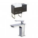 American Imaginations AI-17323 Plywood-Melamine Vanity Set In Dawn Grey With Single Hole CUPC Faucet